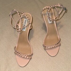 Steve Madden Nude Heels with Silver Studs ✨New✨